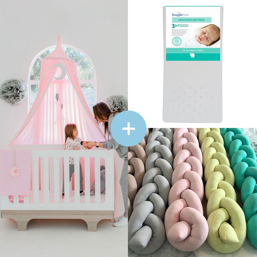 Baby bed shop with mattress bundle